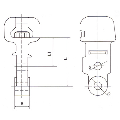头挂环(带孔W型)