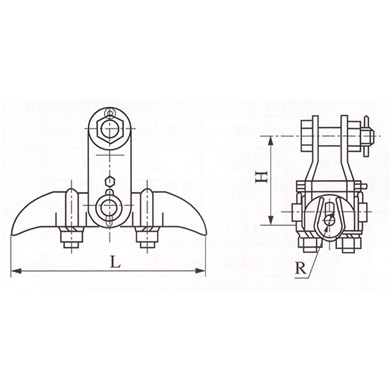 Suspension clamp (anti-wear type)
