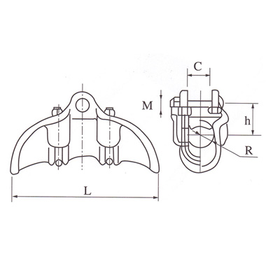 Aluminum alloy hanging wire clip